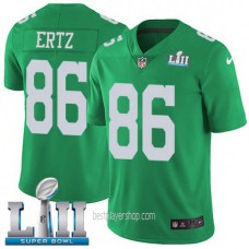 Zach Ertz Philadelphia Eagles Mens Game Color Rush Vapor Super Bowl Green Jersey Bestplayer